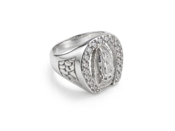 WhatsApp Image 2026-04-04 at 7.47.28 PM (2) Anillo de plata Virgen de Guadalupe con Zirconias y diseño artesanal
