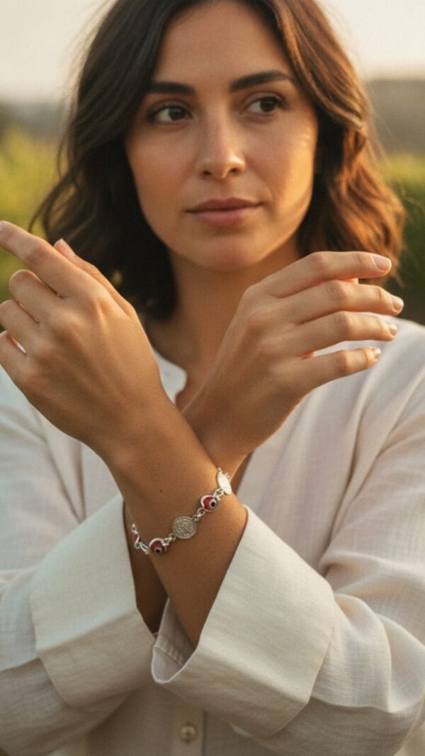 tecmqtkau88th4lmyqbl-1.jpg Pulsera de Plata Esotérica, San Benito y Ojo Turco